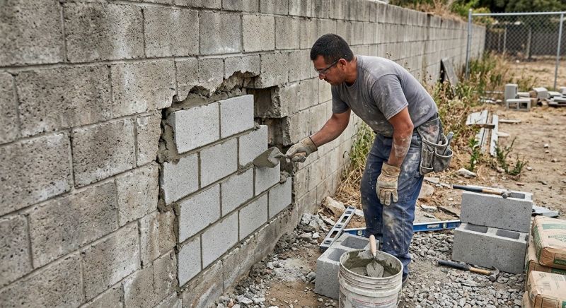 Block Wall Repair in San Bruno, CA