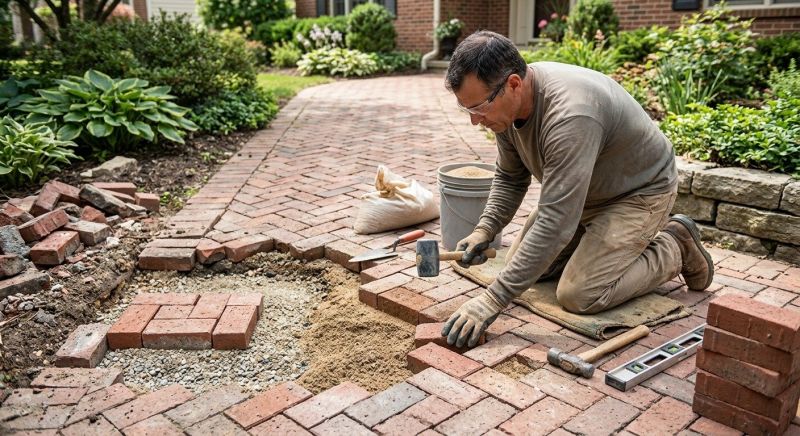 Brick Hardscape Repair in Marin County, CA