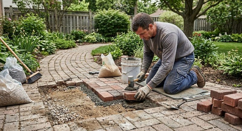 Brick Pathway Repair in Marin County, CA