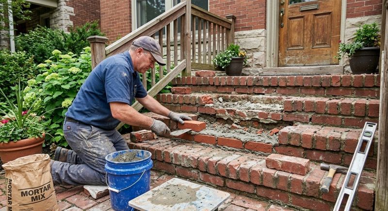 Brick Steps Repair in Marin County, CA