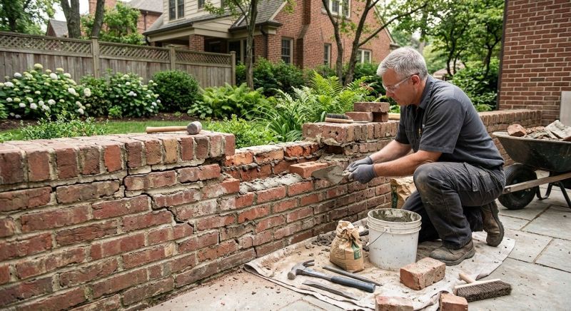 Brick Wall Repair in Moraga, CA