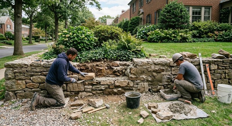 Stone Wall Repair in San Rafael, CA